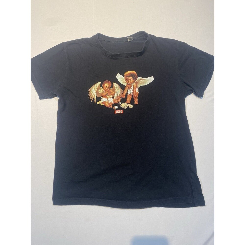 Akon Mens Short Sleeve TShirt Graphic Print Size Large Black